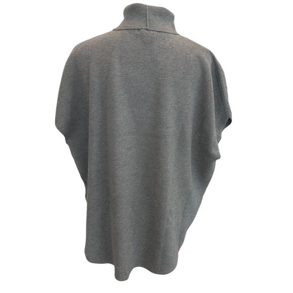 Lilla P NWT Gray Turtleneck Boxy Sleeveless Sweater Womens Size Small NEW - Picture 5 of 5